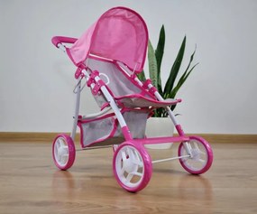 Kočík pre bábiky Natalie Prestige ružový