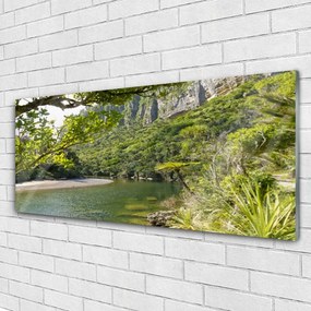 Obraz na akrylátovom skle Jazero príroda 125x50 cm