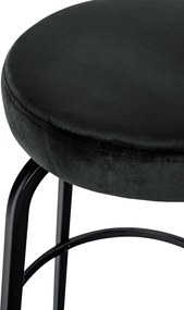 Barová stolička Kamari zamat - tmavo šedá
