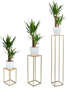 Stojan na kvety 130x24 cm zlatá