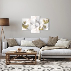 Obraz - 3D kruhy s kvetinami (90x60 cm)