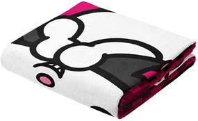 Bavlnená plážová osuška Kuromi – motív Malý diablik - 100% bavlna - 70 x 140 cm