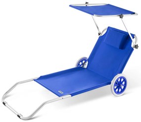 InternetovaZahrada Hliníkové lehátko Kreta - modré
