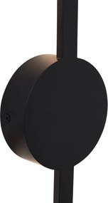 Moderné nástenné svietidlo čierne 60 cm vrátane LED - Clockwise