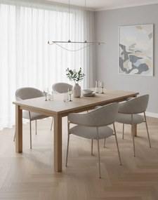 Jedálenská stolička Livia, sivá/kašmír