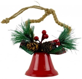 MAKRO - Dekorácia vianočná - zvonček 14x6cm
