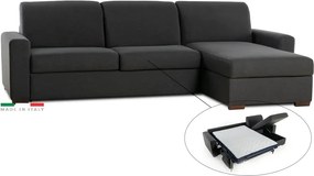 Rohová sedacia súprava na každodenné spanie ONE s rozkladom, pravá, 140, tm. šedá (jazz 22 graphite)