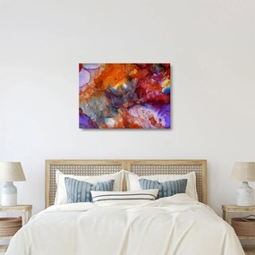Sklenený obraz - Abstraktné atramentové umenie (70x50 cm)