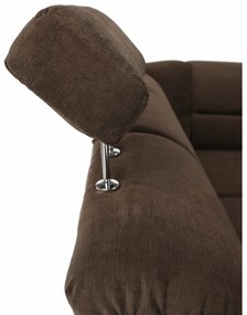 Tempo Kondela Sedacia súprava, ekokoža hnedá/látka hnedá, SANTIAGO U VEĽKÝ