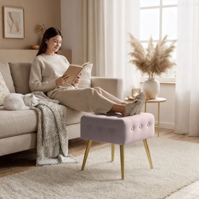 Taburetka QUADRA púdrovo ružová