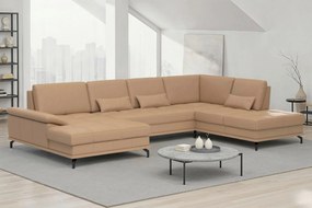 XXXLutz SEDACIA SÚPRAVA, textil, koža, cappuccino Sit & More - Sedačky - 00014403973G