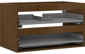 Mexen Box-A, závesná skrinka 80 cm, 2 zásuvky, orech, 91AX0-0800-470-2-86