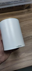 Orion 2. akosť - Dóza na potraviny, plechová, biela, s bambusovým viečkom - 0,8l