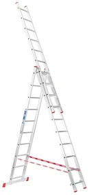 Hliníkový trojdielny výsuvný rebrík VENBOS HOBBY, 3x10 priečok, 6,21 m