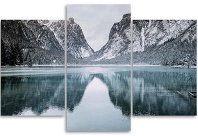 Obraz na plátně třídílný Horská Krajina Jezero - 90x60 cm