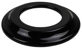 Elhard Veľký okrúhly keramický rámček jednoduchý, čierny KV3001B