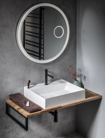 Sapho Sapho, FLOAT okrúhle LED podsvietené zrkadlo, ø 80 cm, kozm. zrkadlo, IR senzor, 3500-6500°K, biely, FT800