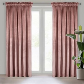 ZATEMŇOVACÍ ZÁVES NA PÁSKE ROSA 135X300 CM STARORUŽOVÁ