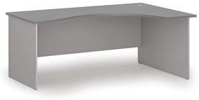 Ergonomický kancelársky pracovný stôl PRIMO GRAY, 1800 x 1200 mm, pravý, sivá/grafit