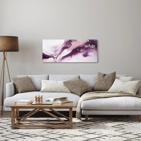 Obraz - Purple fluid art (120x50 cm)