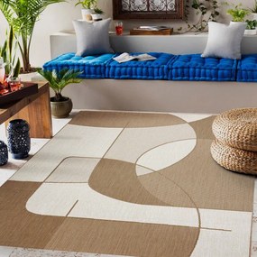 Koberec SIZAL FLAT 48982265 geometrický, béžový / naturálny