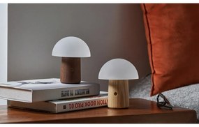 Stmievateľná stolová lampa v prírodnej farbe so skleneným tienidlom (výška 13 cm) Alice – Gingko