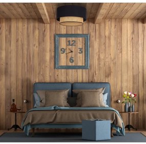 Duolla - Stropné svietidlo BOHO 1xE27/15W/230V pr. 45 cm čierna/ratan