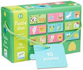 Puzzle Duo – Kde zvieratká bývajú (brlôžteky)