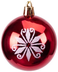 Sada vianočných závesných dekorácií SAPIN biela / červená (30 ks)