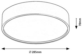 Rabalux 75012 - LED Stropné svietidlo so senzorom LARCIA LED/19W/230V IP44 biela
