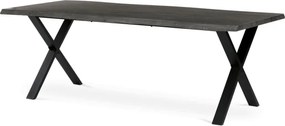 Jedálenský stôl HT-F4321 sivý dub / čierny