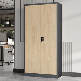 Kancelárska skriňa na dokumenty antracitová / dub sonoma: Eco Design JAN 900 x 1850 x 400 mm