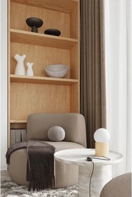 Biela/v prírodnej farbe stolová lampa so skleneným tienidlom (výška 21 cm) Surtur – Sollux