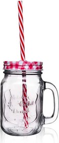 Orion Straw poháre so slamkou a uchom 450 ml