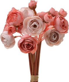 Dekorácia umelá kvetina s ružovými kvetmi - Ø 10*27 cm