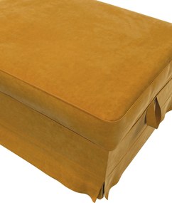 Poťah na podnožku Ektorp Bromma farba produktu žltá látka lesklá, zamatová
