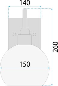Toolight Toolight, nástenné svietidlo 1xE27 APP1580-1W, čierna-zlatá, OSW-03607