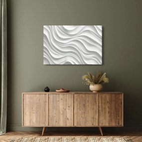 Obraz - 3D biele vlny (90x60 cm)