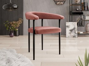 Čalúnená jedálenská stolička Ezukto, Dostupné poťahy: Magic Velvet 2219, Farby: čierna