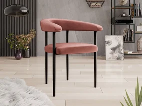 Čalúnená jedálenská stolička Ezukto, Dostupné poťahy: Magic Velvet 2240, Farby: čierna