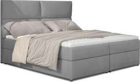 Manželská posteľ Boxspring 185 cm Alyce (svetlosivá) (s matracmi)