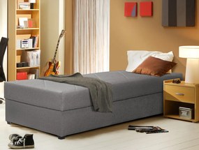 Posteľ Ormea 88x202 cm, šedá látka