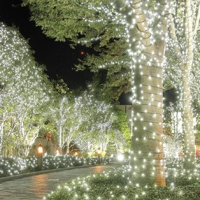 Vianočné svetielka vonkajšie FLASH studená biela 200 LED