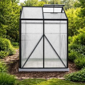 Skleník so základňou BestBerg BBGH-406B / 2,5 m² / 130 × 190 × 194 cm / čierna
