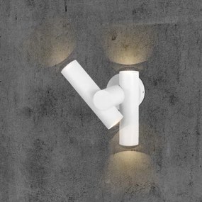 LED Vonkajšie nástenné bodové svietidlo 2xLED/3W/230V 3000K IP44 biela