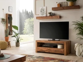 furniture-nabytek.cz - Masívna nástenná polica Country Mango, lakovaná, hnedá – 160 cm