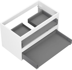 Mexen Box-A, závesná skrinka 80 cm, 2 zásuvky, biela matná, 91AX0-0800-470-2-01