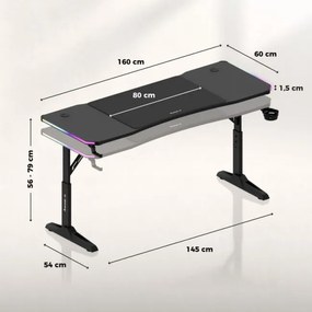 Herný stôl Hero 4.6 RGB Black