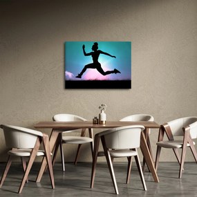 Obraz skákajúce siluety ženy (70x50 cm)