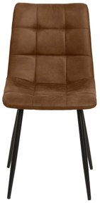 Jedálenská stolička Arles Brown s čiernou základňou Mahom